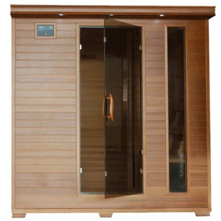 Hanko 6 Person Pre-Built FAR Infrared Sauna - Superior, Premium Natural Cedar Construction 