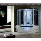  Luxury Steam Shower Sauna Enclosure with Whirlpool Massage Bathtub Aromatherapy Ventilation Fan 
